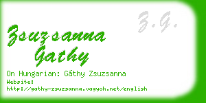 zsuzsanna gathy business card