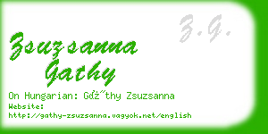 zsuzsanna gathy business card